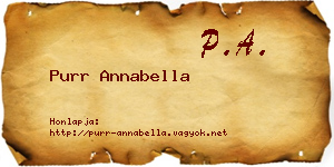 Purr Annabella névjegykártya